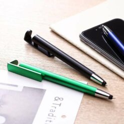 Push action ballpen with phone holder