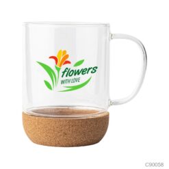 Alternative view of Glass Mug with Cork Base